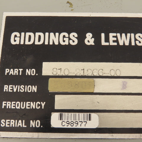 Giddings & Lewis 810-21266-00 Control Power Module