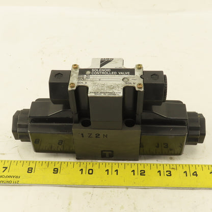 Daikin KS0-G02-2CA-30 Double Solenoid Hydraulic Valve 4/3 Way Closed 100V
