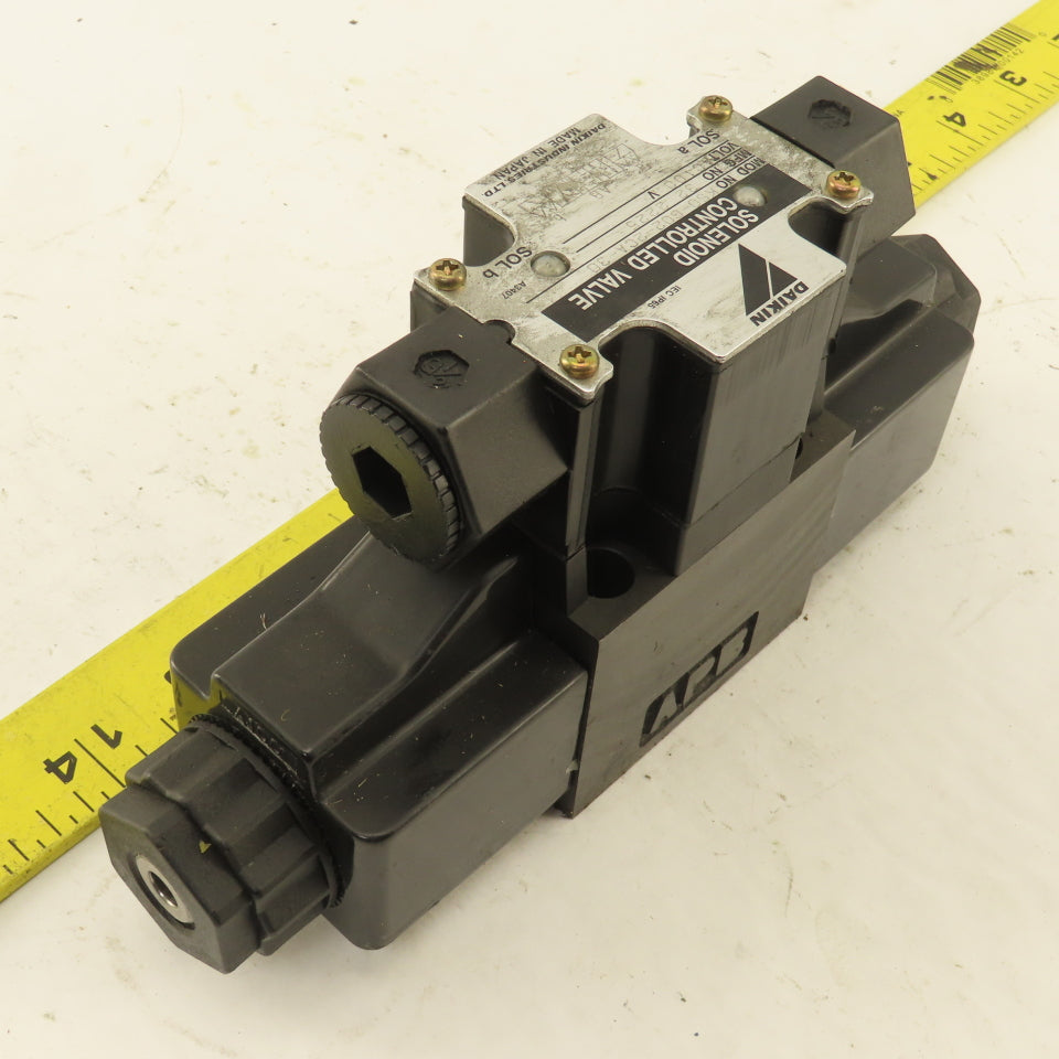 Daikin KS0-G02-2CA-30 Double Solenoid Hydraulic Valve 4/3 Way Closed 100V