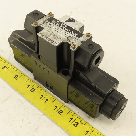 Daikin KS0-G02-2CA-30 Double Solenoid Hydraulic Valve 4/3 Way Closed 100V