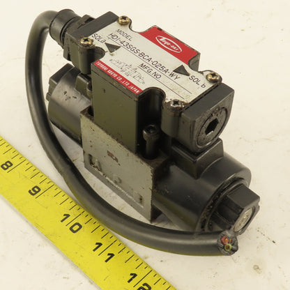 Toyooki HDI-43SGS-BCA-025A-WY Double Solenoid Hydraulic Valve 4/3 Closed 100V