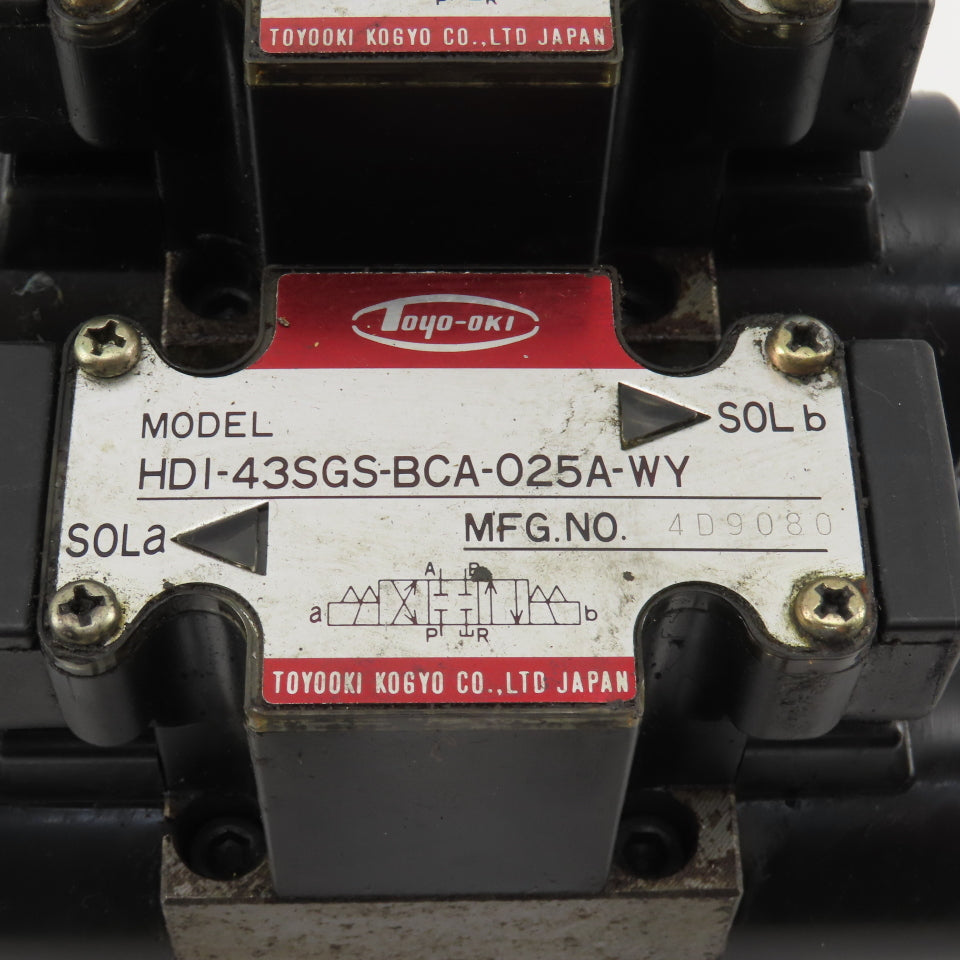 Toyooki HDI-42SGSD-BCA-025A-WY Hydraulic Solenoid Valve Assembly
