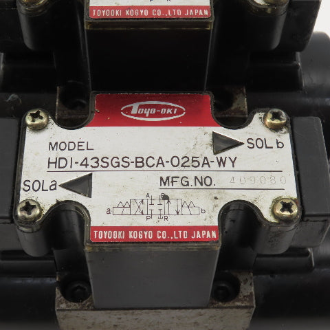 Toyooki HDI-42SGSD-BCA-025A-WY Hydraulic Solenoid Valve Assembly