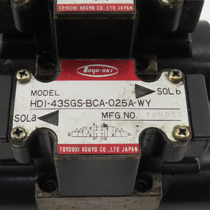 Toyooki HDI-42SGSD-BCA-025A-WY Hydraulic Solenoid Valve Assembly