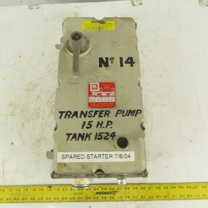 Killark SPM-12552 Magnetic Motor Starter Hazardous Location Nema 2 600V 25Hp 3Ph