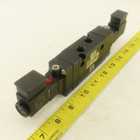 Parker B571ACB53C 5/3 Way Pneumatic Double Solenoid Directional Valve 120V Coil