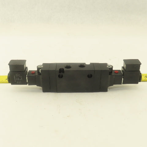 Parker B571ACB53C 5/3 Way Pneumatic Double Solenoid Directional Valve 120V Coil