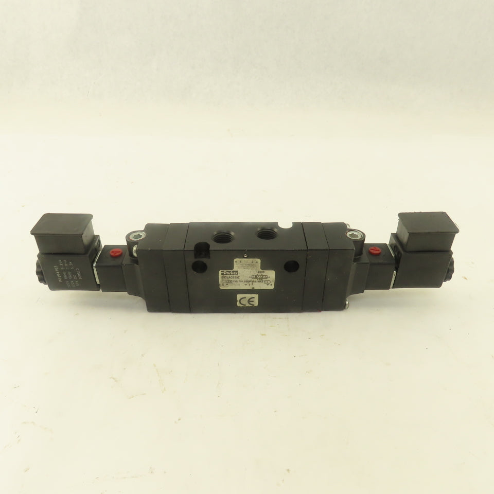 Parker B571ACB53C 5/3 Way Pneumatic Double Solenoid Directional Valve 120V Coil