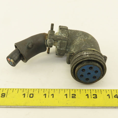 Amphenol MS3108B24-10S Size 24 7 Pin Circular Connector 24-10SF 90° Angle