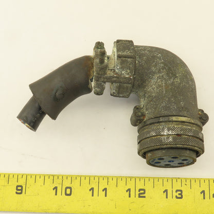 Amphenol MS3108B24-10S Size 24 7 Pin Circular Connector 24-10SF 90° Angle