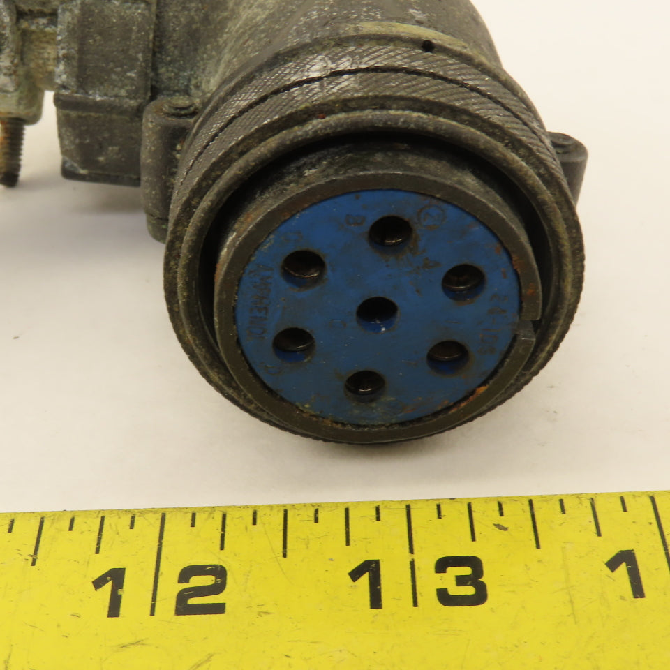 Amphenol MS3108B24-10S Size 24 7 Pin Circular Connector 24-10SF 90° Angle