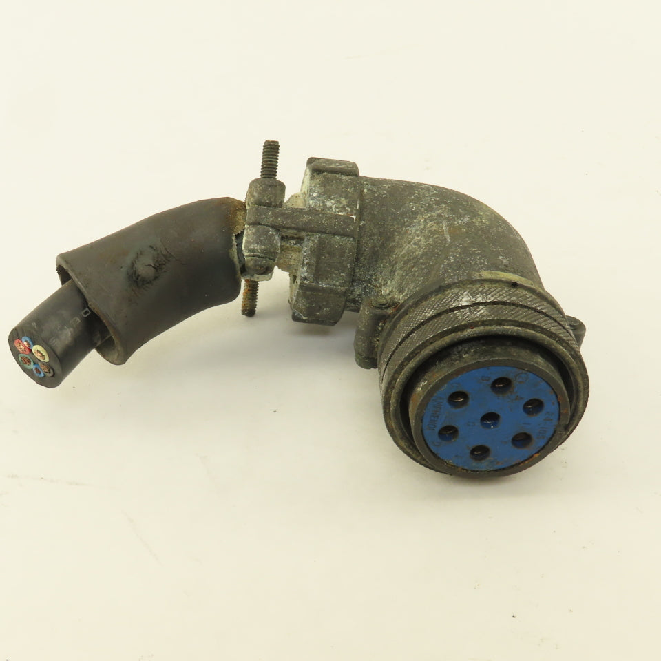 Amphenol MS3108B24-10S Size 24 7 Pin Circular Connector 24-10SF 90° Angle