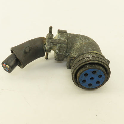Amphenol MS3108B24-10S Size 24 7 Pin Circular Connector 24-10SF 90° Angle