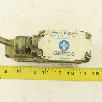 Vickers DG4V-3-2A-W-B-10 Hydraulic Directional Valve 4/2 Way Single 120V Coil