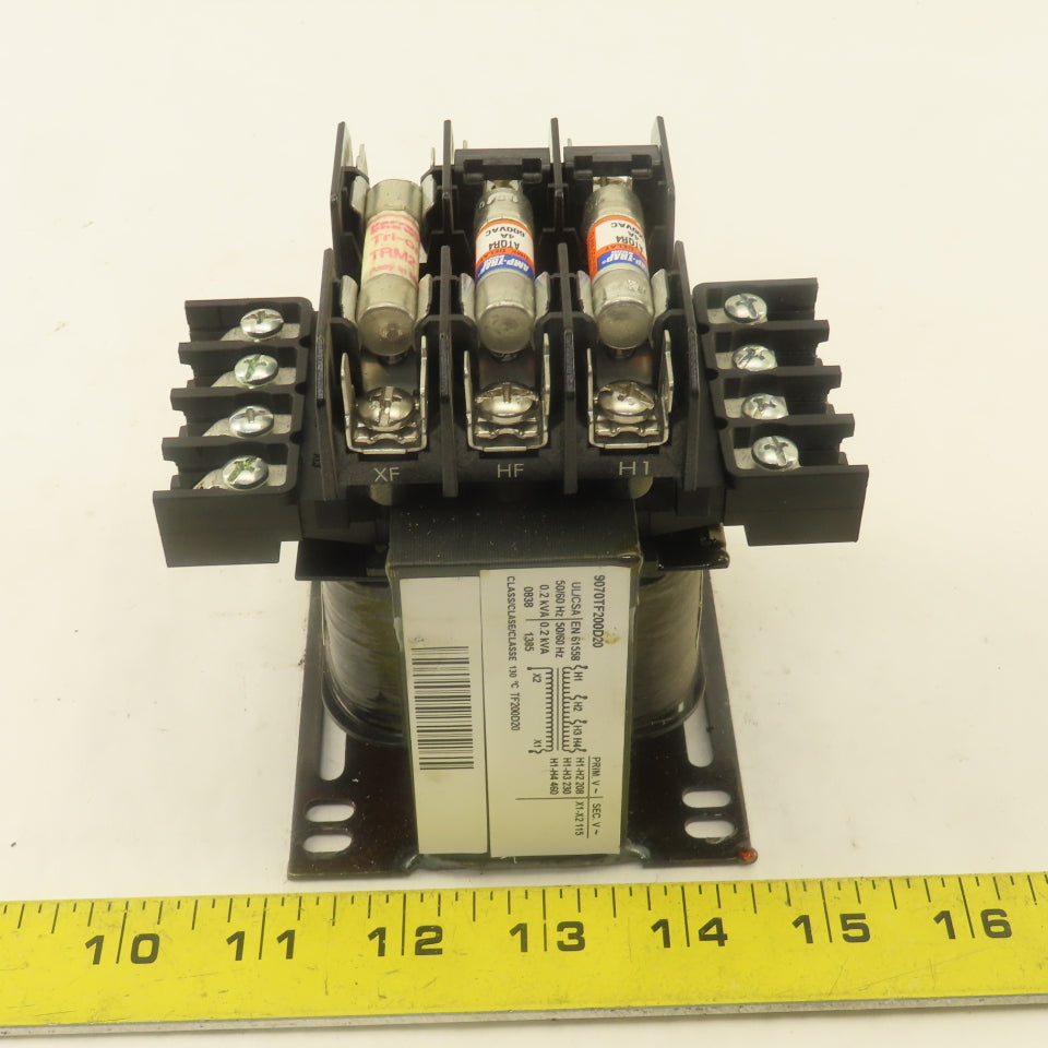 Square D 9070TF200D20 208-230/460V Pri 0.2kVa 115V Sec. 50/60Hz Transformer