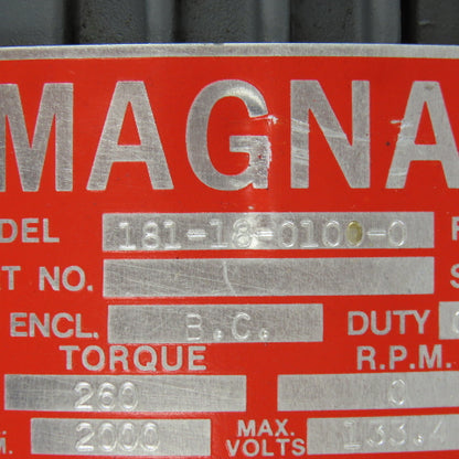 Magna 181-18-0100-0 2000RPM 133.4V Max Permanent Magnet DC Servo W/ Tachometer