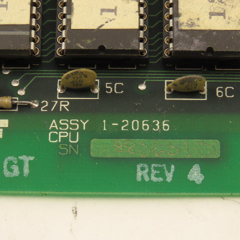 Kearney & Trecker 1-20636 Rev. 4 CPU Assembly
