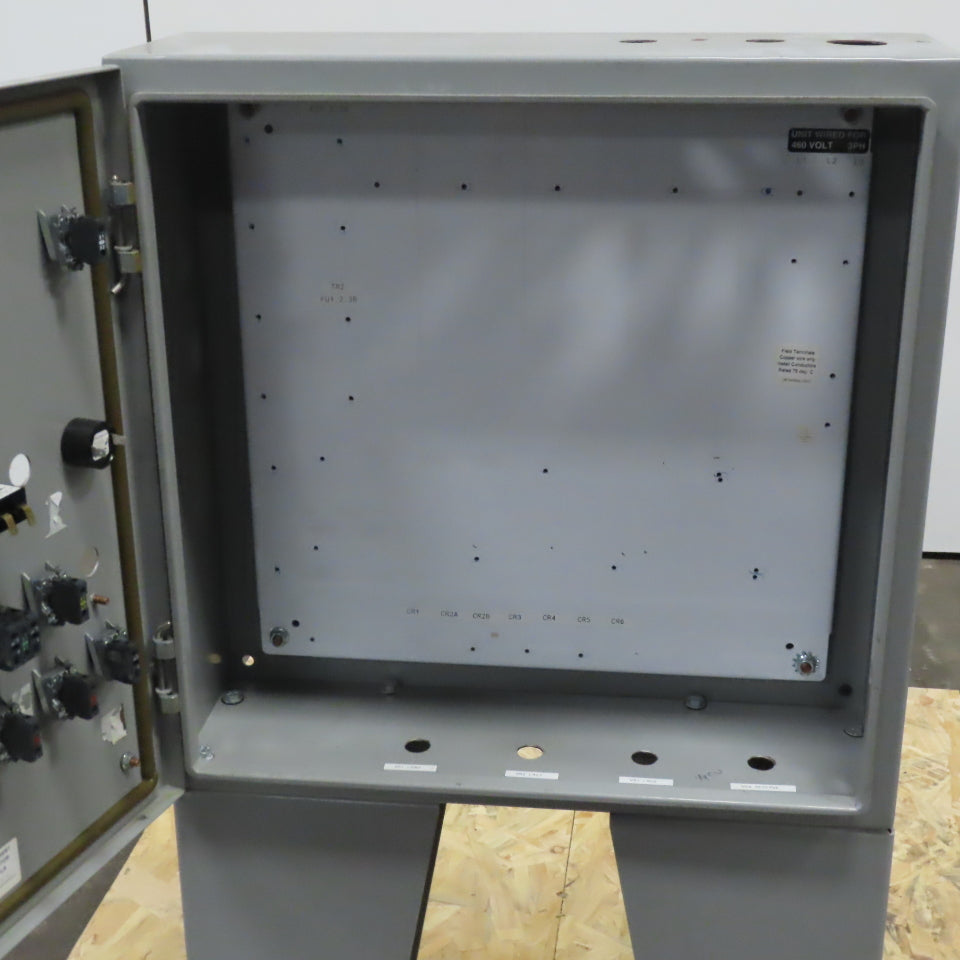 SCE 24EL2408LP Electrical Enclosure 24x24x8" Free Standing Hinged W/Back Plate