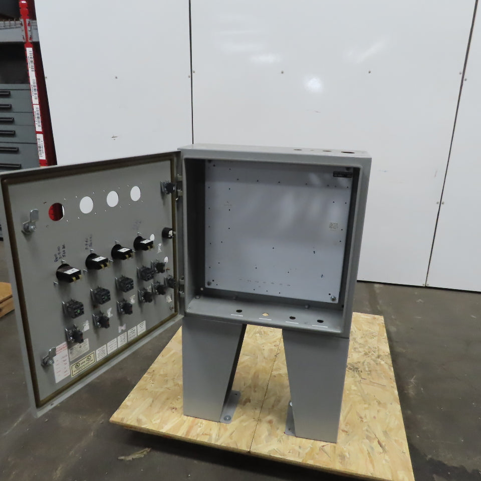SCE 24EL2408LP Electrical Enclosure 24x24x8" Free Standing Hinged W/Back Plate