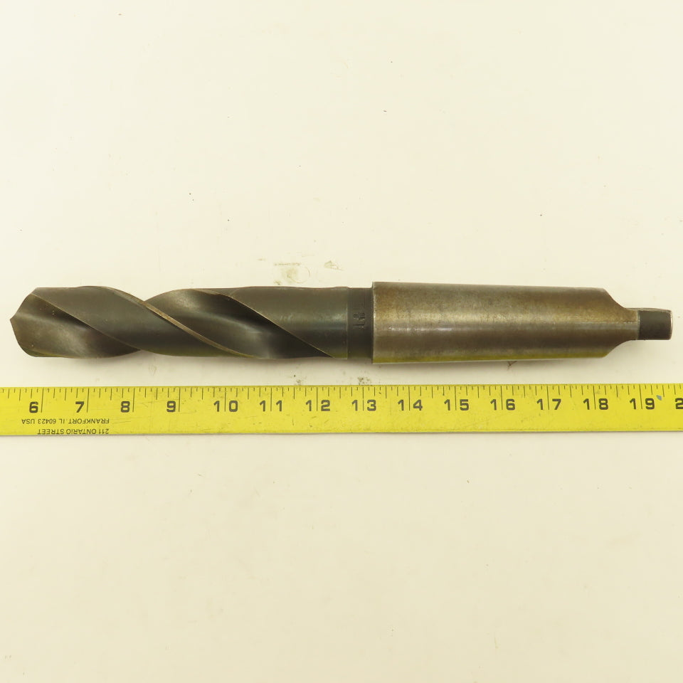 National 1-9/16" Twist Drill 2 Flute Morse Taper #5 MT5 14" OAL 118° Point