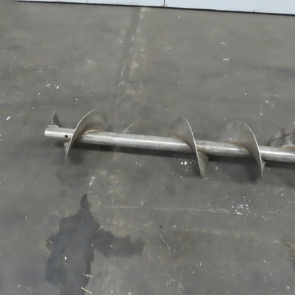 10" Diameter x 135" Long 1-1/2" ID Stainless Steel Mixing Conveyor Auger Screw