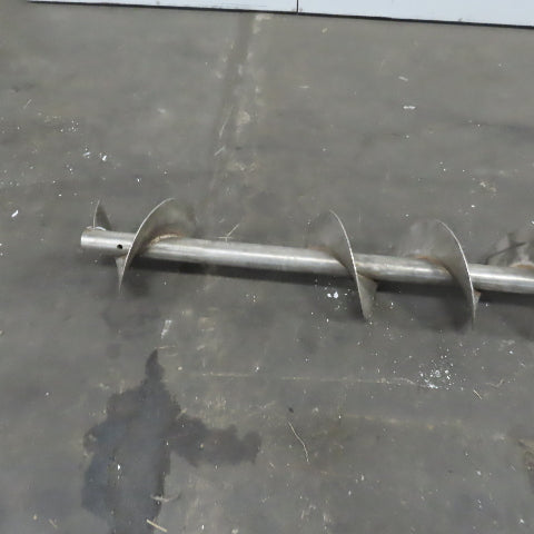 10" Diameter x 135" Long 1-1/2" ID Stainless Steel Mixing Conveyor Auger Screw