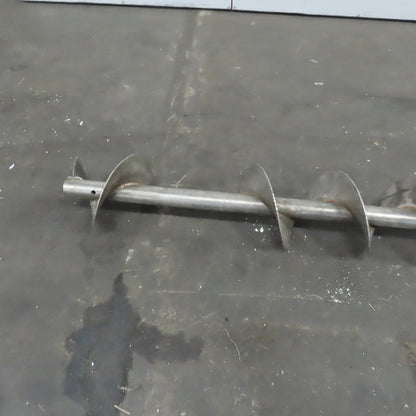 10" Diameter x 135" Long 1-1/2" ID Stainless Steel Mixing Conveyor Auger Screw