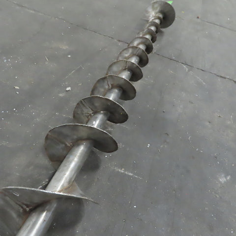 10" Diameter x 135" Long 1-1/2" ID Stainless Steel Mixing Conveyor Auger Screw