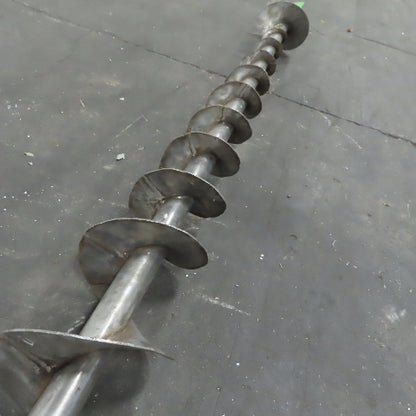 10" Diameter x 135" Long 1-1/2" ID Stainless Steel Mixing Conveyor Auger Screw