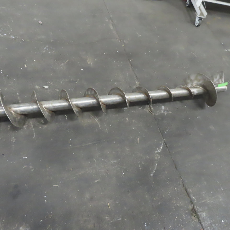 10" Diameter x 135" Long 1-1/2" ID Stainless Steel Mixing Conveyor Auger Screw
