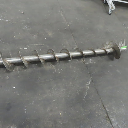 10" Diameter x 135" Long 1-1/2" ID Stainless Steel Mixing Conveyor Auger Screw