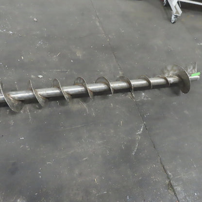10" Diameter x 135" Long 1-1/2" ID Stainless Steel Mixing Conveyor Auger Screw