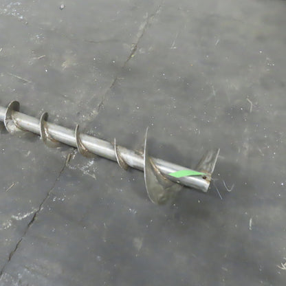 10" Diameter x 135" Long 1-1/2" ID Stainless Steel Mixing Conveyor Auger Screw
