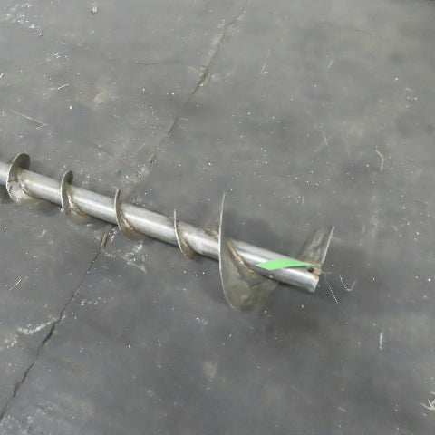 10" Diameter x 135" Long 1-1/2" ID Stainless Steel Mixing Conveyor Auger Screw