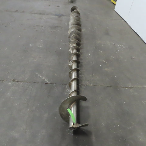 10" Diameter x 135" Long 1-1/2" ID Stainless Steel Mixing Conveyor Auger Screw