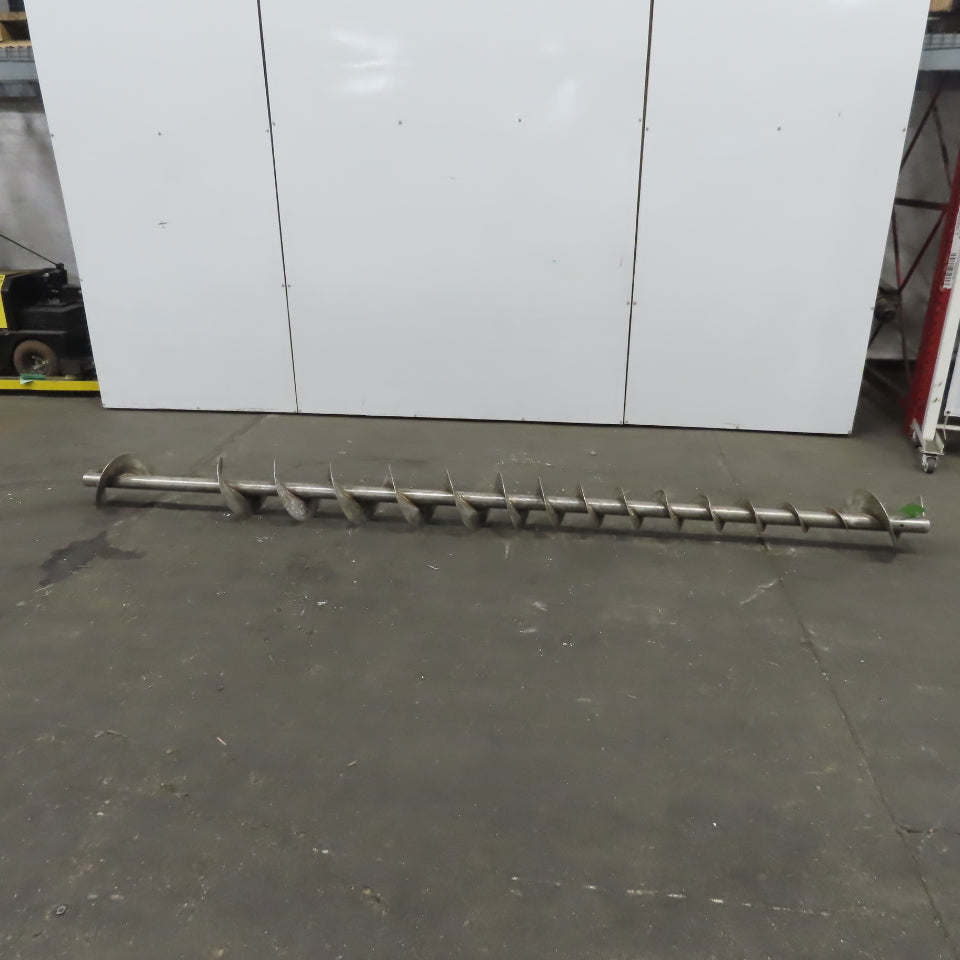 10" Diameter x 135" Long 1-1/2" ID Stainless Steel Mixing Conveyor Auger Screw