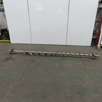 10" Diameter x 135" Long 1-1/2" ID Stainless Steel Mixing Conveyor Auger Screw