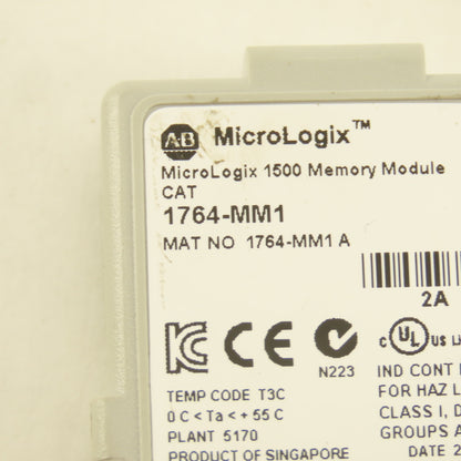 Allen Bradley 1764-MM1 MicroLogix 1500 PLC Memory Module