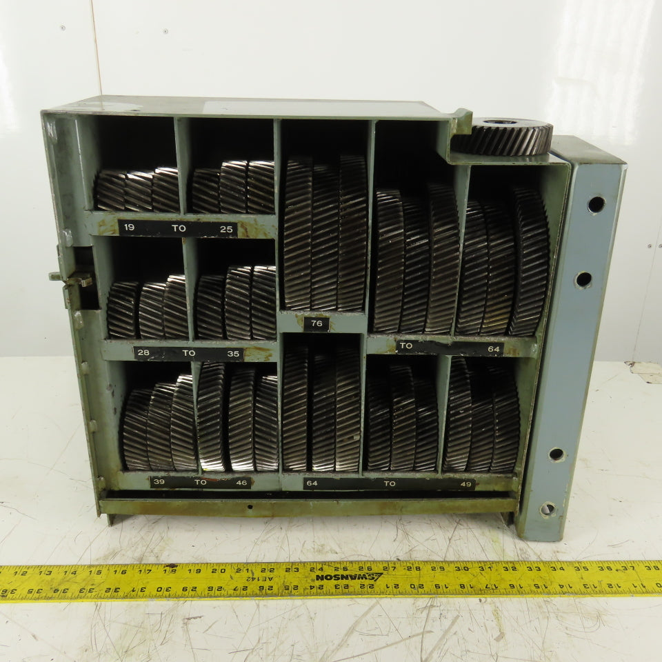 Brown & Sharpe Ultramatic No. 2 Feed Gear W/ Storage Compartment Lot Of 36