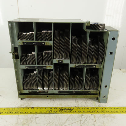 Brown & Sharpe Ultramatic No. 2 Feed Gear W/ Storage Compartment Lot Of 36