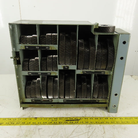 Brown & Sharpe Ultramatic No. 2 Feed Gear W/ Storage Compartment Lot Of 36