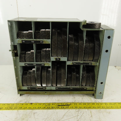 Brown & Sharpe Ultramatic No. 2 Feed Gear W/ Storage Compartment Lot Of 36