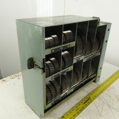 Brown & Sharpe Ultramatic No. 2 Feed Gear W/ Storage Compartment Lot Of 36
