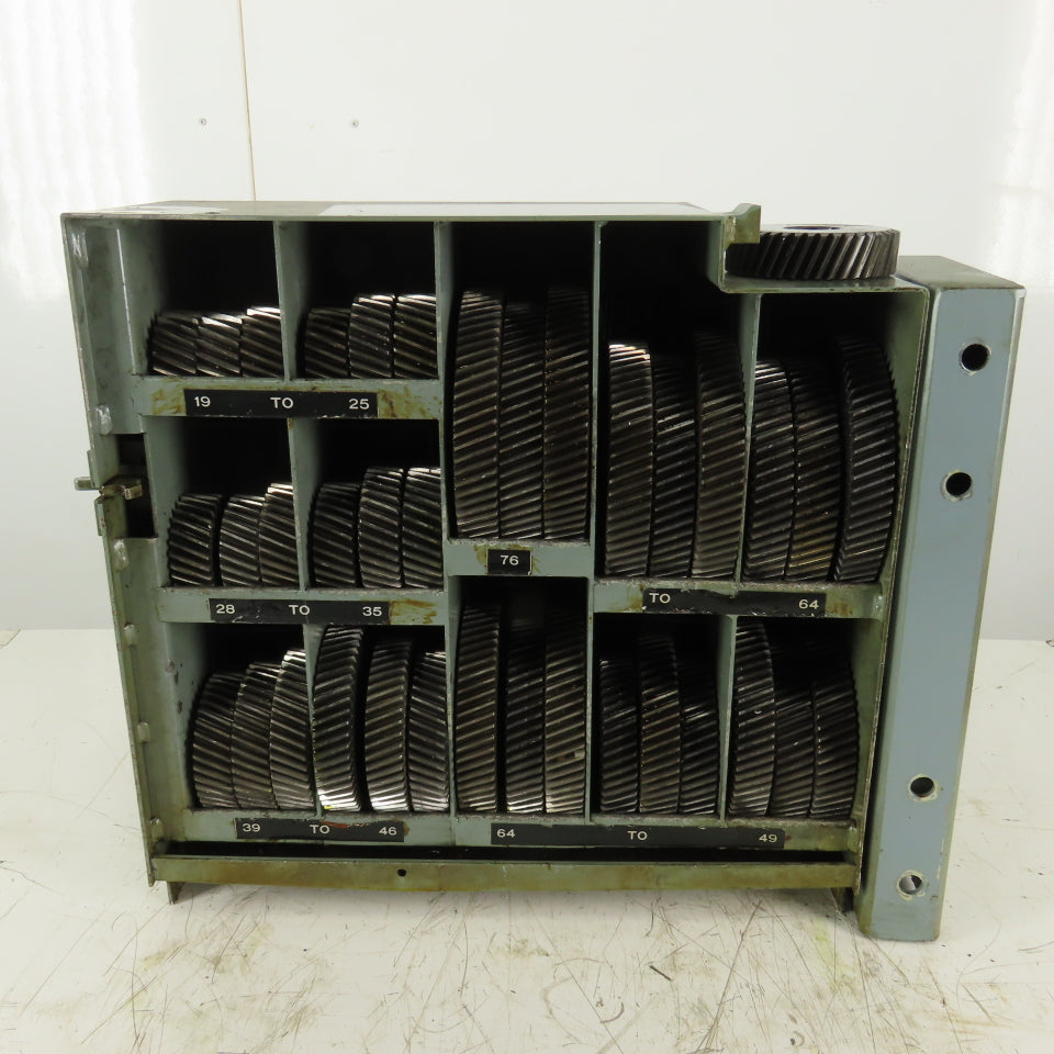 Brown & Sharpe Ultramatic No. 2 Feed Gear W/ Storage Compartment Lot Of 36