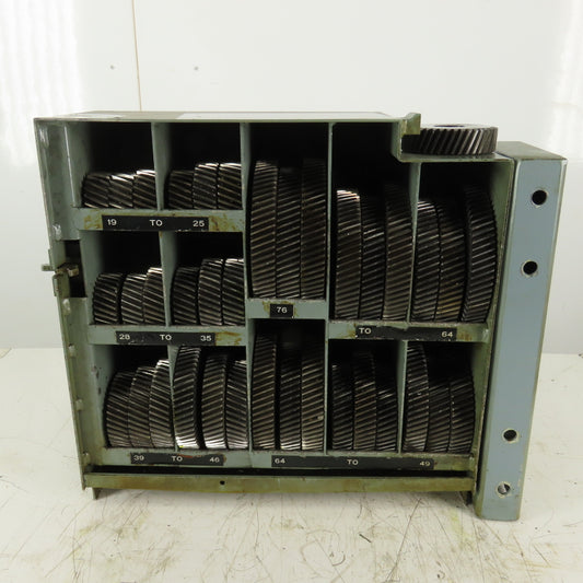 Brown & Sharpe Ultramatic No. 2 Feed Gear W/ Storage Compartment Lot Of 36