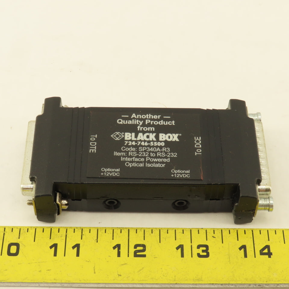 Black Box SP340A-R3 Interface Powered Optical Isolator Male/Female Serial Ports