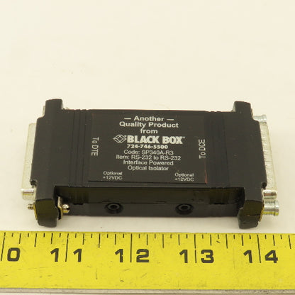 Black Box SP340A-R3 Interface Powered Optical Isolator Male/Female Serial Ports