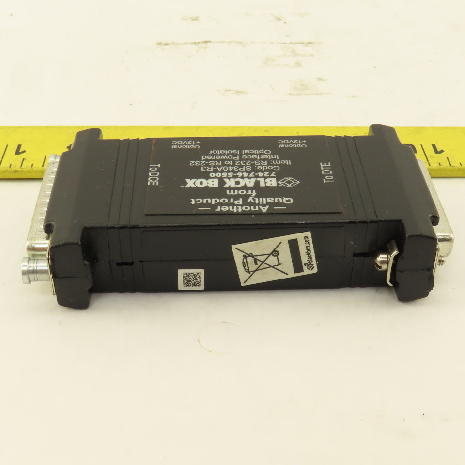 Black Box SP340A-R3 Interface Powered Optical Isolator Male/Female Serial Ports