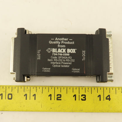 Black Box SP340A-R3 Interface Powered Optical Isolator Male/Female Serial Ports