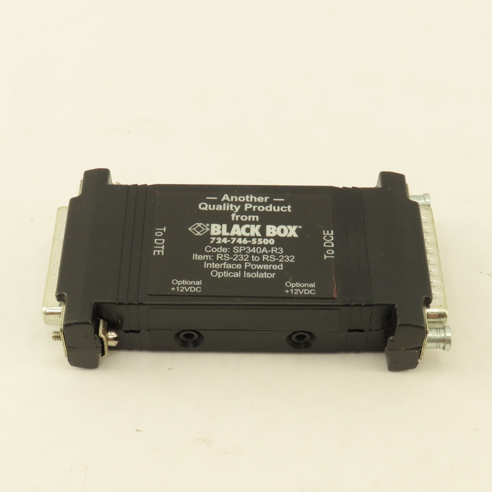 Black Box SP340A-R3 Interface Powered Optical Isolator Male/Female Serial Ports